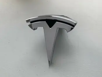 Значок с логотипом Tesla Model X на передней решетке 2016-2020 OEM 1047884-00-D 1047884-99-D Логотип Tesla Motors