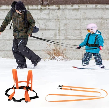 Тренировочный ремень для Катания на лыжах и Сноуборде с Ручкой-Поводком, Тренировочный ремень для Катания на лыжах для Мальчика и Девочки