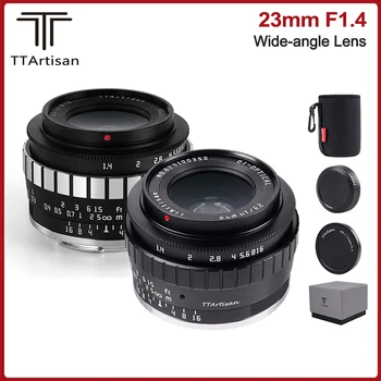 TTartisan 23 мм F1.4 APS-C Широкоугольный Ручной объектив для камер Sony E/Fuji X/M4/3/Nikon с креплением Z A7 A6400 XT3 XT10 D5100 Z5 GH5 Zfc