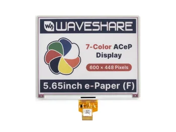 Waveshare 5,65-дюймовый цветной дисплей E-Paper E-Ink Raw, 600 × 448 пикселей, ACeP 7 цветов, без печатной платы