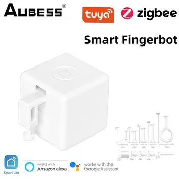 Tuya Zigbee Fingerbot Plus Smart Switch Button Приложение Smart Life Пульт дистанционного Управления Работает с Alexa Google Home Alice Smart Home