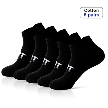 5 пар Высококачественных мужских носков до щиколотки, дышащие хлопковые спортивные носки, повседневные спортивные летние мужские шорты тонкого кроя Sokken