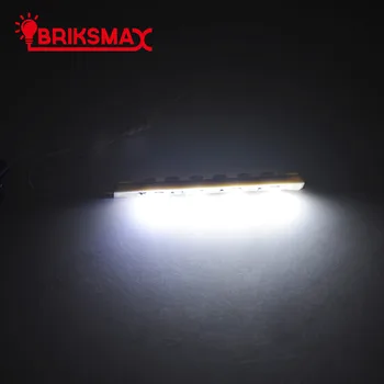 BRIKSMAX 1* 4 Светодиодный светильник с блоком питания Для Набора Кирпичей, моделей, строительных блоков, игрушек 