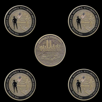 5ШТ США Теракты 11 сентября В Честь Памятного Сувенира-Жетона Challenge Coin США