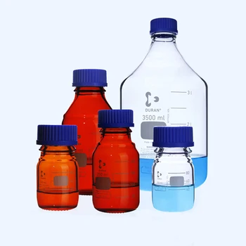 Высокое Боросиликатное стекло, Германия, винт ШОТТА, синяя крышка, бутылка для реактивов, лаборатория 25 250 500 1000 мл