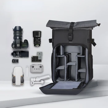 Сумка для зеркальной фотокамеры, Рюкзак для фотосъемки Canon Nikon, Цифровой многофункциональный Компьютерный рюкзак с защитой от брызг, Мужской