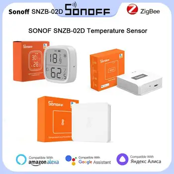 SONOFF SNZB-02D Zigbee Датчик температуры и влажности Дистанционное управление Датчик температуры и влажности приложение мониторинг Умный дом