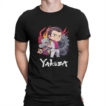 Забавная футболка с Драконом, Мужские хлопковые футболки с круглым воротом, Футболки с коротким рукавом Yakuza Kiwami Dragon, Графическая одежда