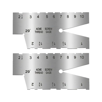 2 Упаковки Измеритель угла наклона TR 29 ° T, Измеритель резьбы, инструмент для шлифования Режущих инструментов из нержавеющей стали