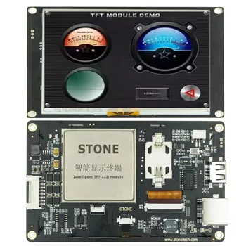 STONE 4,3-дюймовый резистивный модуль сенсорного экрана с интерфейсом TTL/RS232/RS485 и процессором CPUSTWI043WT-01