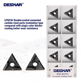 DESKAR 100% Оригинальный Токарный станок с ЧПУ TNMG160404/TNMG160408R-VF L-VF LF9218 Высококачественные Твердосплавные токарные пластины Для Стальных деталей