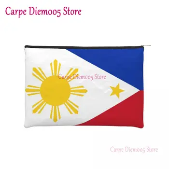 Косметичка под Флагом Филиппин, Женская Милая косметичка Большой емкости, косметичка для красоты, сумки для туалетных принадлежностей