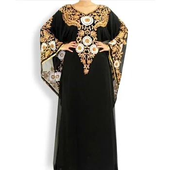 Черные Новые Кафтаны Morocco Dubai, платья Farasha Abaya - Это Очень Модные Длинные Платья в соответствии с европейскими и американскими тенденциями моды