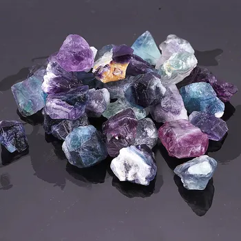 Красочный кристалл кварца флюорита, необработанный камень, рейки, целебный натуральный камень и минералы, украшение для дома, продается 100 г