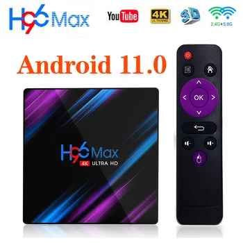 H96max телеприставка rk3318 Android 10.0 4 ГБ/64 ГБ 4K HD сетевой плеер tvbox