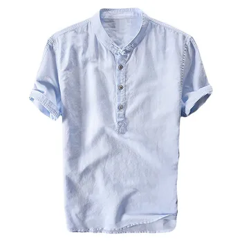lis2150-Футболка с короткими рукавами, мужская хлопчатобумажная однотонная футболка, летняя рубашка с короткими рукавами, нижняя рубашка, одежда tide