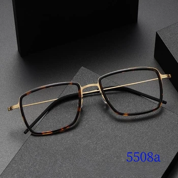Высококачественный датский бренд 5508A, Титановые оправы без винта, Корейские очки, оптические ультралегкие Деловые мужские очки