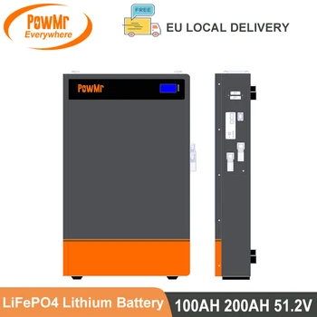 Литиевая батарея PowerWall 5KWH 10KWH LiFePO4 51,2 V 100AH 200AH 6000 Циклов Длительный срок службы батареи Максимальная зарядка 150A Стабильная и безопасная