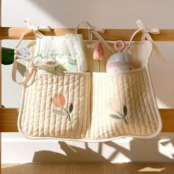 Новая Портативная сумка для хранения детской кроватки, Многофункциональный Органайзер для изголовья кровати Для новорожденных, Детское Постельное белье, сумка для подгузников