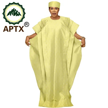 APTX Африканские Макси-платья для женщин, Летние, с круглым вырезом, Свободные, с коротким рукавом, Плюс Размер, Повседневная Элегантная Женская одежда, свадебная TA2325002