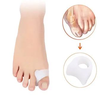 Пара Разделителей пальцев Ног Силиконовая Защита Большого Пальца Стопы Для Ухода За Ногами Ортопедический Разделитель Пальцев Ног Корректирующая Накладка Инструмент Для Ухода За Ногами