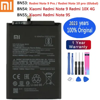 2023 Года 100% Оригинальный Аккумулятор BN53 BN54 BN55 Для Xiaomi Redmi 10X 4G/Note 9 Pro 5G/Note 9S/Note 10 pro Аккумуляторы для телефонов