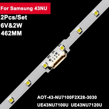 10 компл. 462 мм 43 дюйма Светодиодная лента с Подсветкой для Samsung 43NU 28 светодиодный 6V2W HG43EJ670UBXEN UE43NU7100U UE43NU7120U NN043HGEV2V NN043HGNV3H