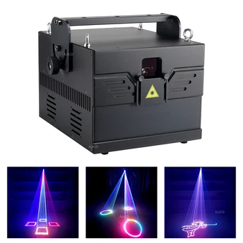 30-40 К 15 Вт-20 Вт RGB Полноцветный DPSS Лазерный Анимационный Сканирующий Проектор Освещает Движущийся Луч DMX DJ Party Show Эффект Освещения Сцены