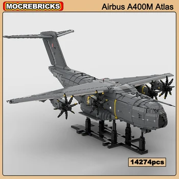 MOC Строительные Блоки Коллекционный Комплект UCS A400M Atlas Военно-Транспортный Самолет Самолет Для Дозаправки В Воздухе Технологические Кирпичи Игрушки Подарки