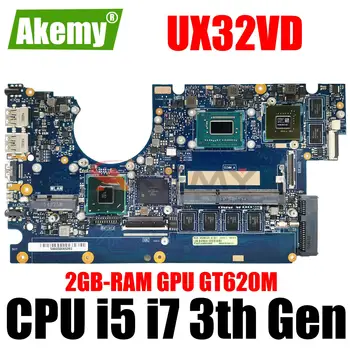 UX32VD Материнская плата Для ASUS Zenbook BX32VD UX32A UX32V UX32 Материнская плата ноутбука I3 I5 I7 3TH 2 ГБ/оперативная память UMA/GT620M