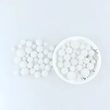 Чистый белый шар Yangmei с двойным отверстием 10-20 мм из АБС-пластика Yangmei Ball Производство Ювелирных Изделий из Бисера Yangmei Ball Bag Материал Аксессуары