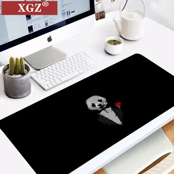Коврик для мыши с изображением животного Панды XGZ Подходит для аксессуаров для геймеров, офисного стола CS GO с противоскользящим ковриком 80x30 см, стола 40x90 см