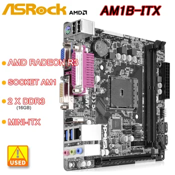 Материнская плата AM1 ASRock AM1B-ITX Со встроенным процессором AMD Radeon R3 2 × DDR3 16GB PCI-E 2.0 SATA III USB3.0 Mini-ITX