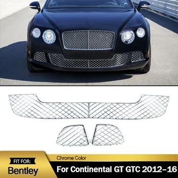 Решетка переднего бампера Черного цвета для двигателя Bentley Continental Gt Gtc W12 2012-2016