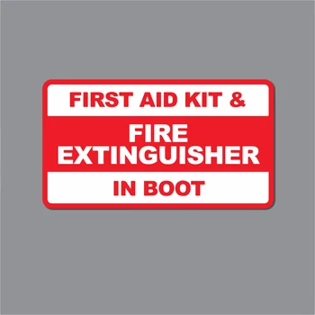 Наклейки для аптечки первой помощи и огнетушителя в багажнике такси-112 мм x 62 мм