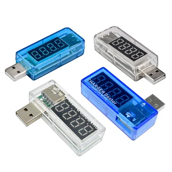 Цифровой USB Мобильный Мощность Зарядный Ток Напряжение Тестер Метр Мини DC 3,3-7,5 V 0A-3A Зарядное Устройство Вольтметр Амперметр Прозрачный