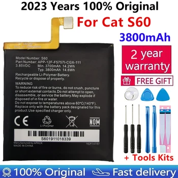 100% Оригинальная сменная батарея 3800 мАч для Caterpillar Cat S60 APP-12F-F57571-CGX-111 Батареи Bateria + Подарочные инструменты + наклейки