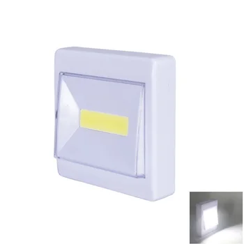 Супер яркий переключатель COB Ночник Светодиодный настенный светильник на батарейках Беспроводной Шкаф Под Шкаф Для кухни, комнаты, лестницы