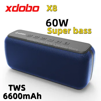 XDOBO X8 Портативный Сабвуфер Bluetooth 5,0 60 Вт Саундбар с Глубокими Басами с IPX5 Водонепроницаемым Динамиком Объемного Звучания 360 на Открытом Воздухе для Вечеринок
