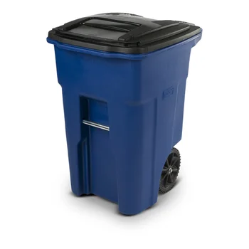 Мусорное ведро с колесиками и крышкой, синее, 48-галлонное мусорное ведро, Кухонное мусорное ведро, автомобильное мусорное ведро