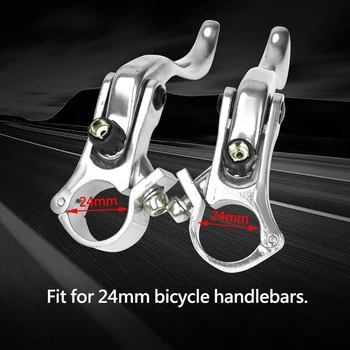 1 пара велосипедных тормозных рычагов из алюминиевого сплава 24 мм, удобный захват, не легко ржавеет, высококачественные аксессуары для велосипедов