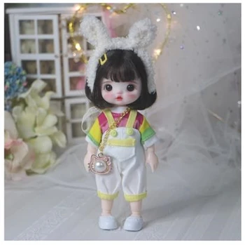 16 см Blyth Кукла Совместное Тело Мода BJD Игрушки Подарок с Платьем Обувь Парик Макияж