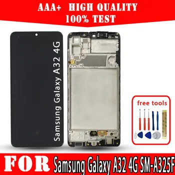 OLED Для Samsung Galaxy A32 4G ЖК-дисплей SM-A325F SM-A325N Дисплей Премиум Качества, Запчасти для сенсорного экрана, Ремонт мобильных телефонов