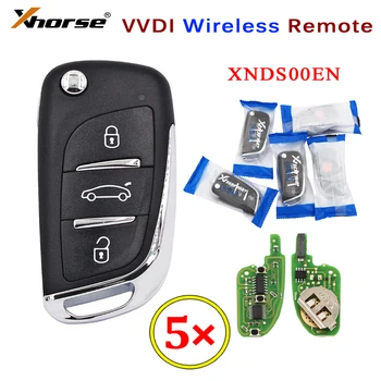 5 шт./лот Xhorse XNDS00EN 3 Кнопки VVDI Беспроводной Универсальный Дистанционный Автомобильный ключ DS Типа для инструмента VVDI2 VVDI Key