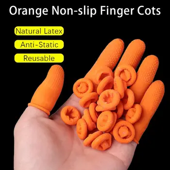 Инструмент для дизайна ногтей Защитный чехол для пальцев из натурального латекса, Резиновые перчатки, Защитные Перчатки, Оранжевые подставки для пальцев
