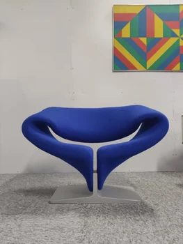 Изготовленный На заказ Ленточный стул Простой Европейской Дизайнерской Формы FRP Для Отдыха в Гостиной, Стул для переговоров, Креативный стул с красной Лентой