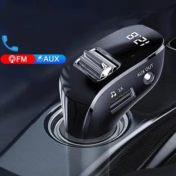 Bluetooth 5,0 Aux Handsfree Беспроводной Автоматический комплект С двумя USB-автоматическими Зарядными устройствами, Авторадио, fm-модулятор, Автомобильный FM-передатчик, MP3-плеер