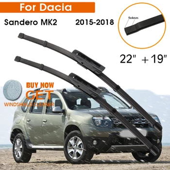 Автомобильный Стеклоочиститель Для Dacia Sandero MK2 2015-2018, Резиновый Силиконовый Стеклоочиститель для Лобового Стекла, 22 
