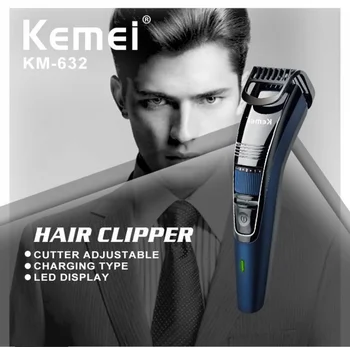 Машинка для стрижки волос KEMEI KM-632 - Регулируемая режущая головка для персонализированных стрижек, Триммер для мужчин, машинка для стрижки волос
