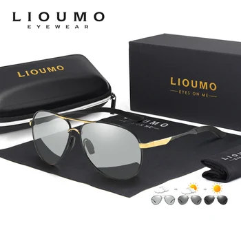LIOUMO Роскошные Фотохромные солнцезащитные очки Для мужчин И женщин, Поляризованные очки-Хамелеон, Очки для вождения с антибликовым покрытием UV400 zonnebril